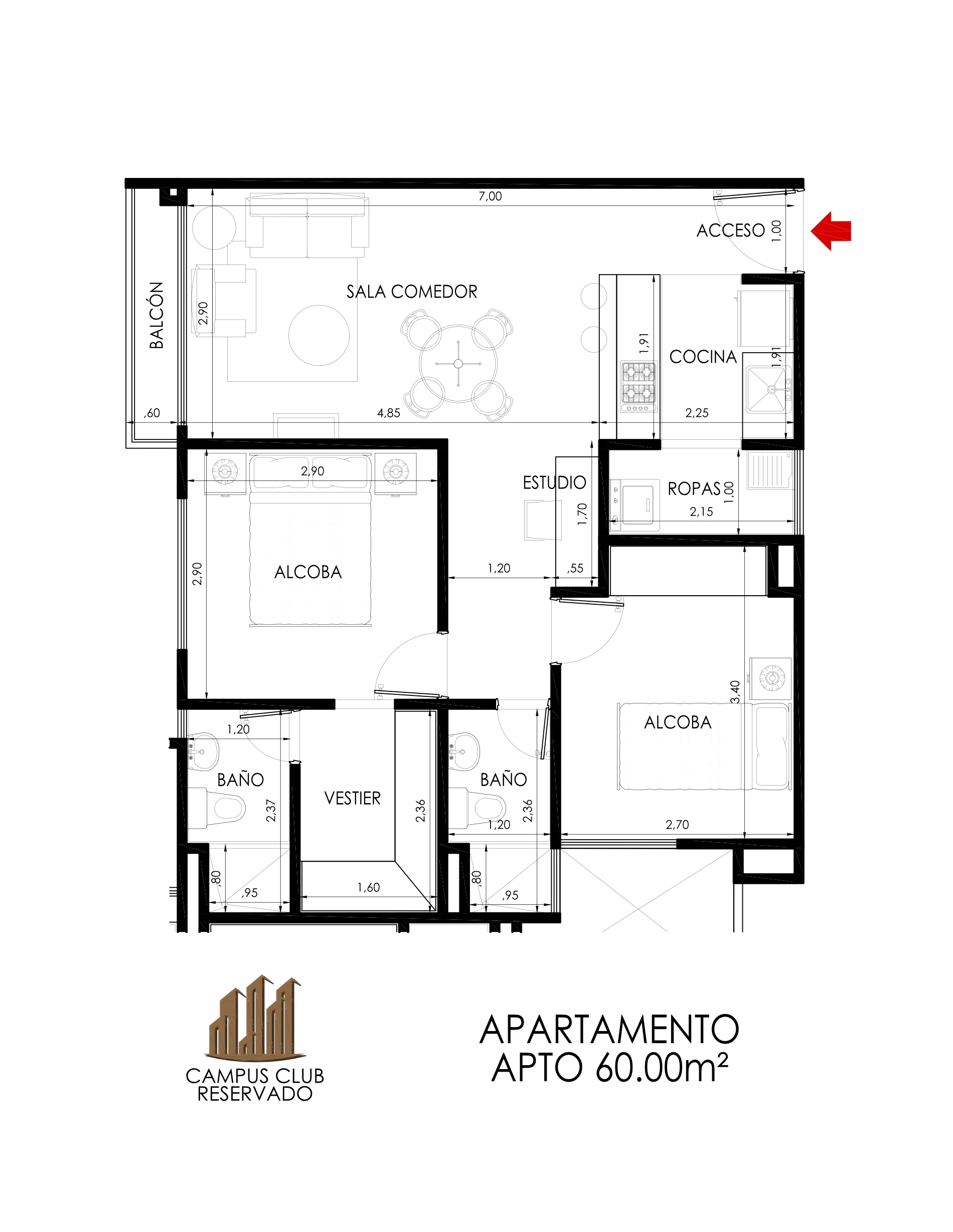 APTO 60M2